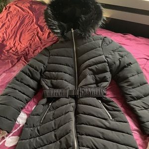 LONG BELTED PUFFER COAT NWT REG PRICE $228